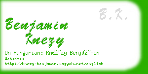 benjamin knezy business card